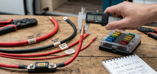 Guía Eléctrica Camper: Cómo calcular la sección de cables y fusibles paso a paso